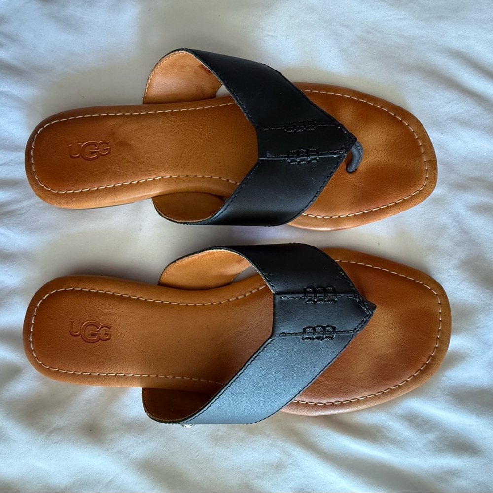 UGG Women's Black and Brown Sandals